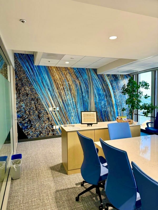 Commercial wallpaper installation in Milwaukee